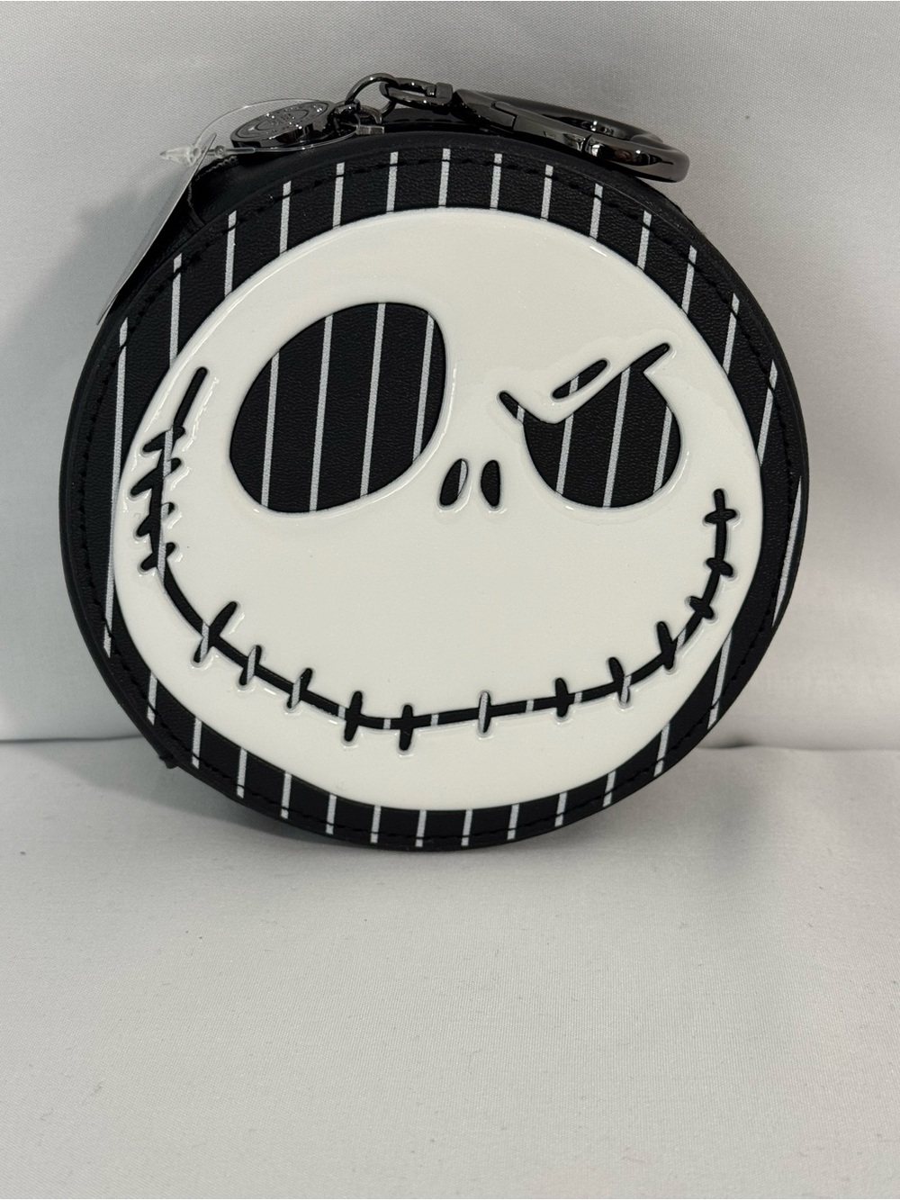 Jack Skellington & Sally Round Coin Pouch - Black & White